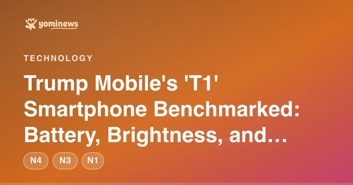 Trump Mobile's 'T1' Smartphone Benchmarked: Battery, Brightness, and More Revealed