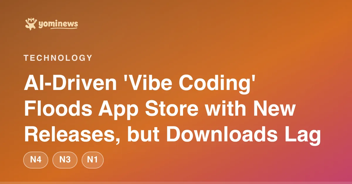 AI-Driven 'Vibe Coding' Floods App Store with New Releases, but Downloads Lag